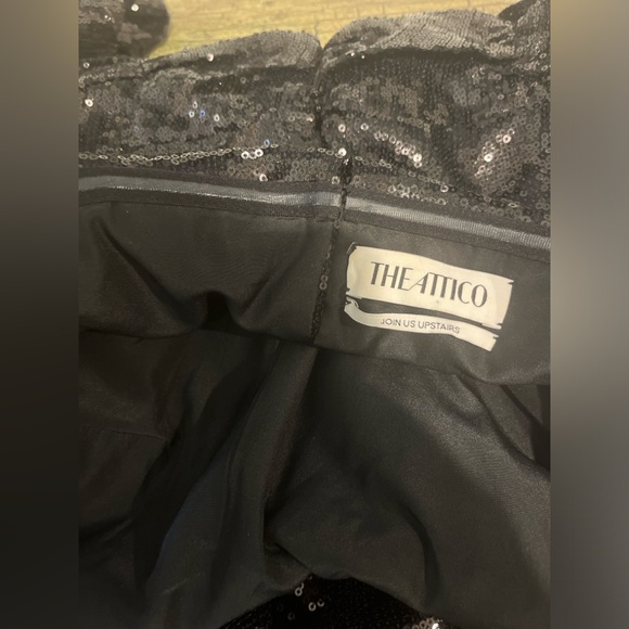 ATTICO Black Polyester Sequined Mini Dress Size 44, US 10-12.  Stunning! PROM - Picture 9 of 12